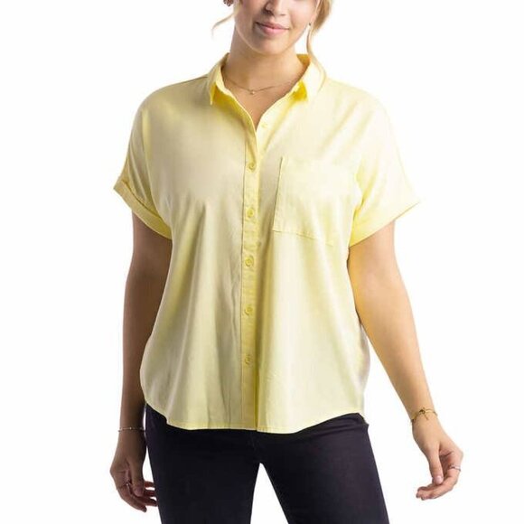 NEW Como Vintage Cap Sleeve Blouse | Yellow - Picture 1 of 5